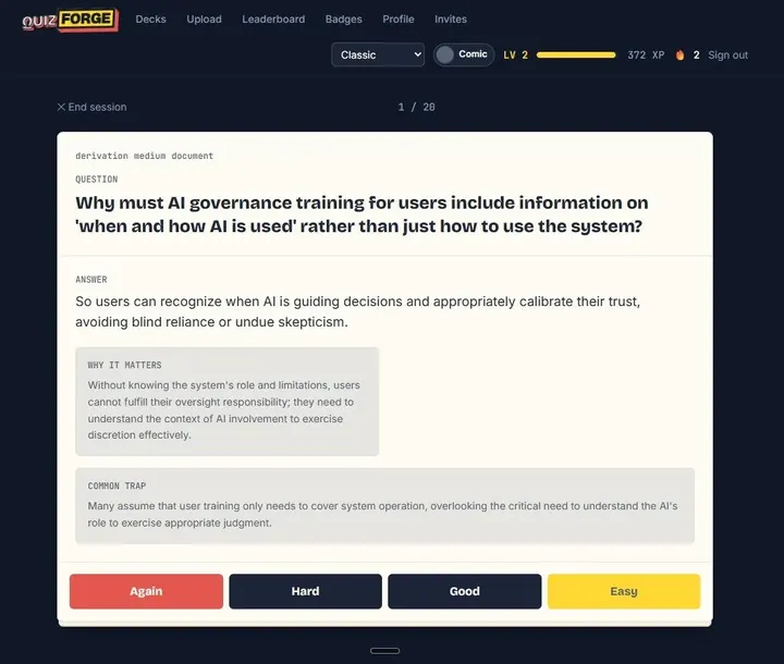 QuizForge project screenshot