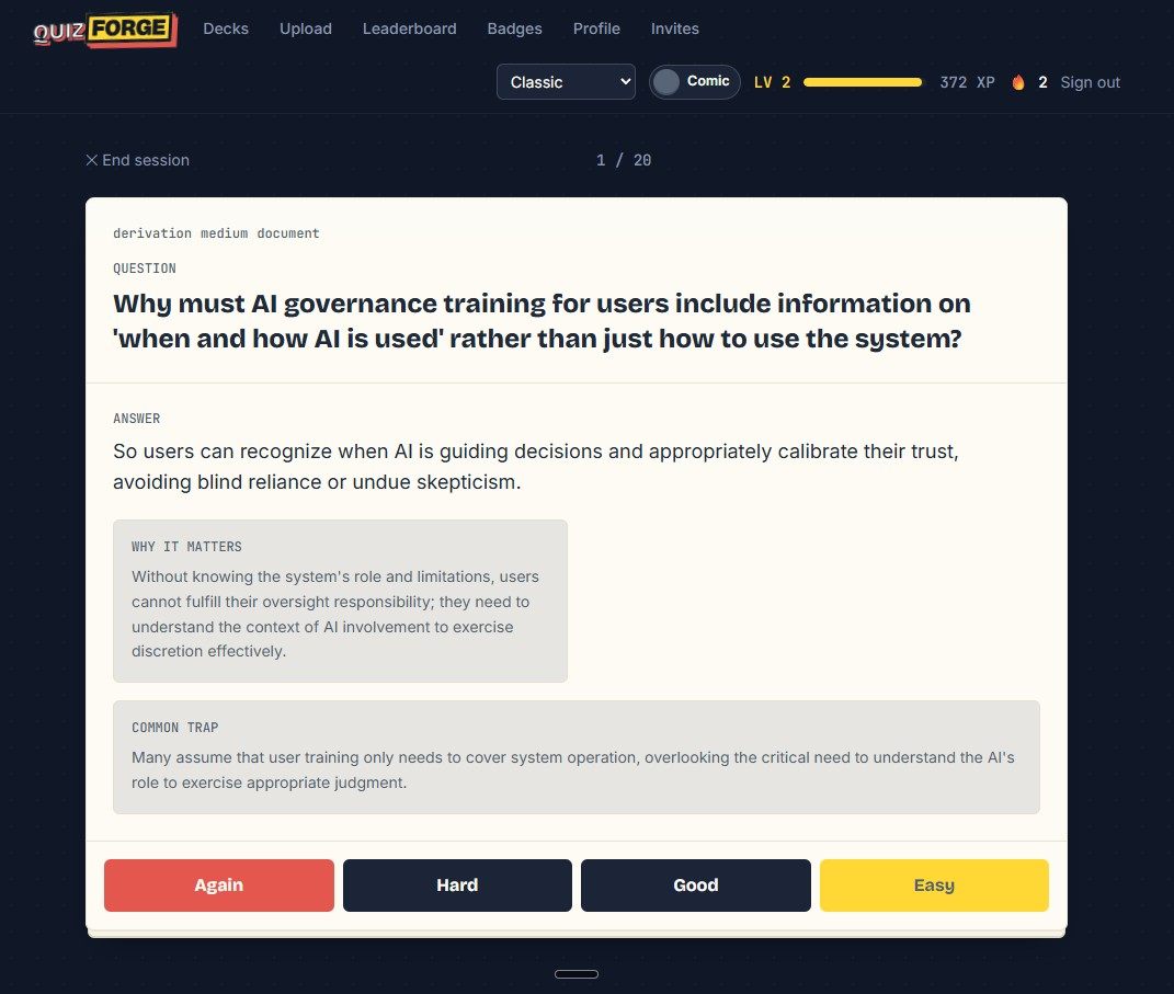 QuizForge project screenshot